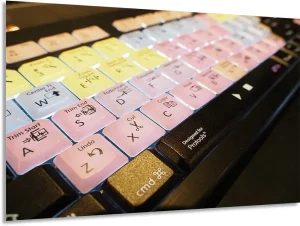 tangentbord som används i musikstudio och musikinspelning